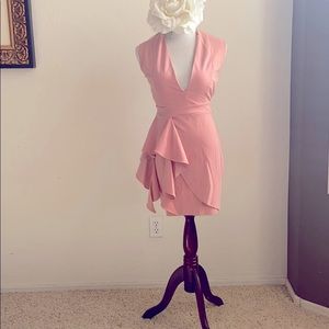Pink backless dress (XL)